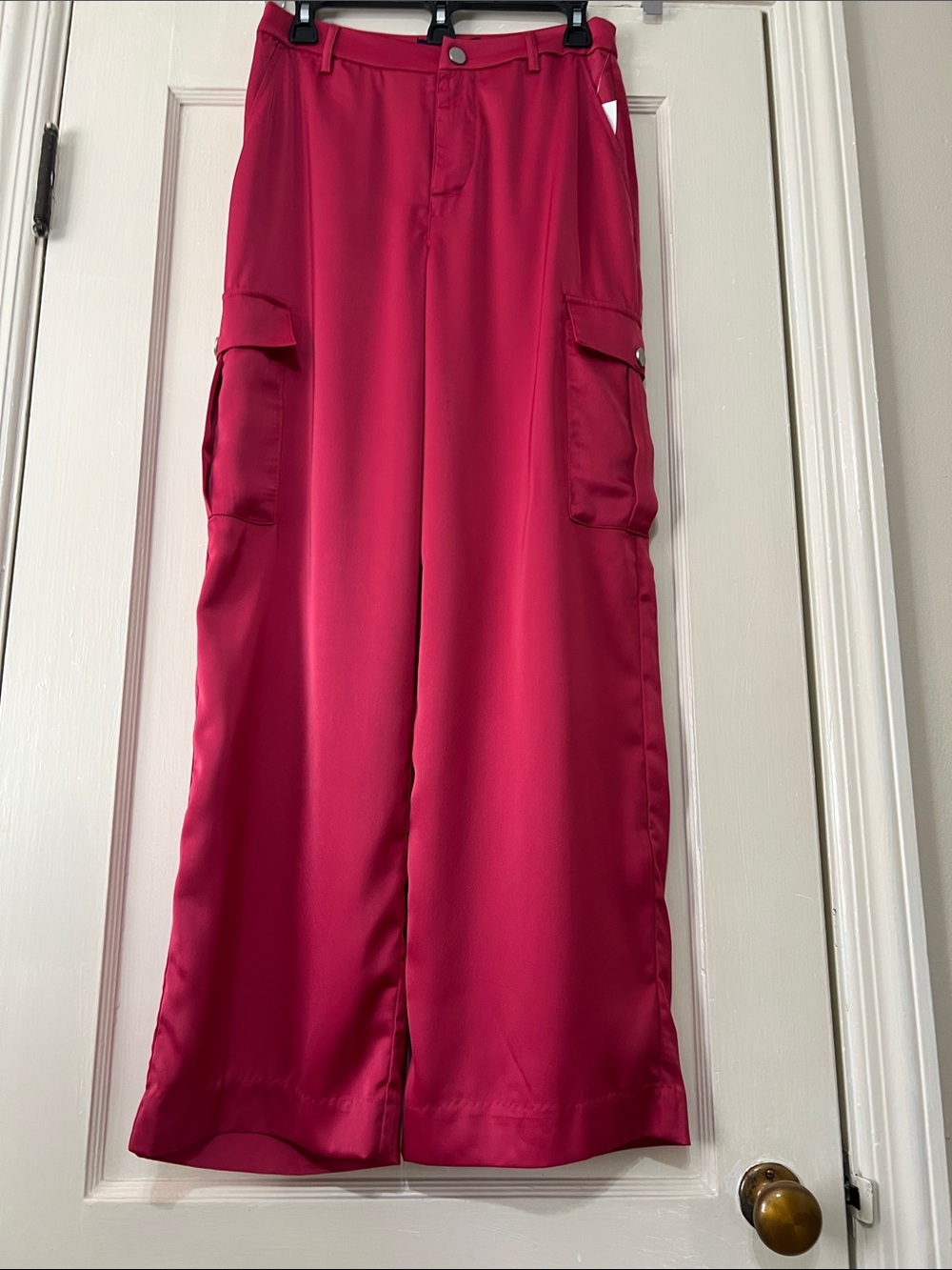 RACHEL Rachel Roy women's Wide-Leg Cargo Pants in dark Pink
